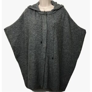 White House Black Market Gray poncho